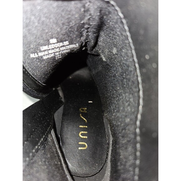 Unisa Womens Black Ankle Boots Unledger Size 8 Zip Sides - Picture 6 of 8